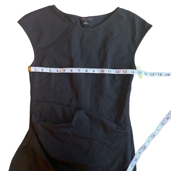 Fraiche By J Tulip Hemp Ponte Sheath Dress Black Size S - Picture 8 of 11